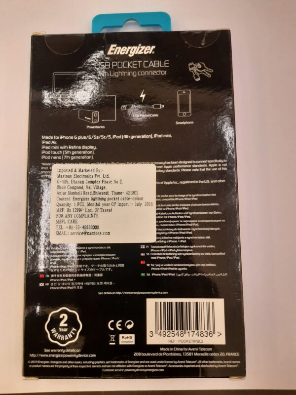 Energizer Lightning Pocket Cable 8cm - Image 4