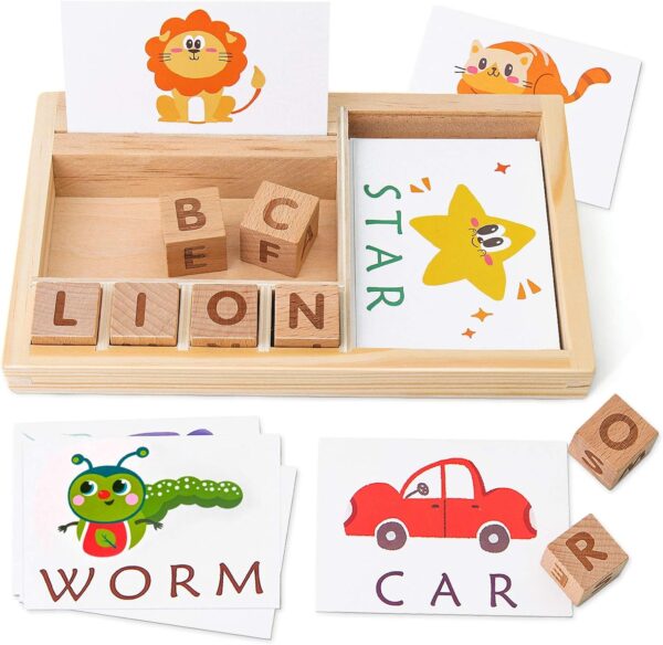 Wooden Spelling Game (Educational Puzzle Toy) - Image 11