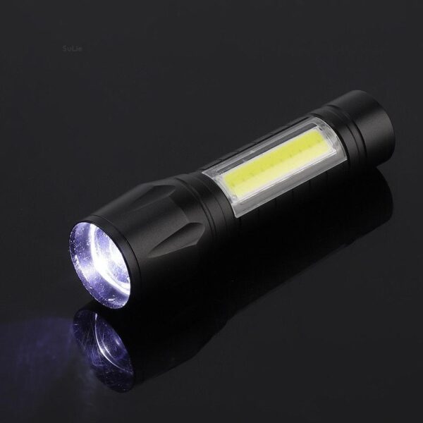 USB Charge Zoomable LED Torch Light (500 Meter Range)